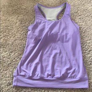 Workout tank with built in bra